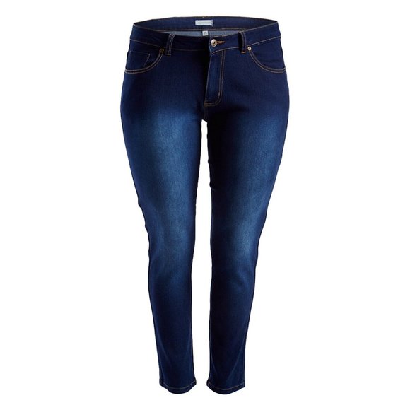 Jower Power 30 Skinny Jeans Womens Straight Leg Dark Wash Denim Pant 14/15 NWT - Picture 1 of 14